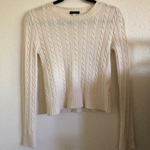 J Crew Cream Colored Cropped Sweater